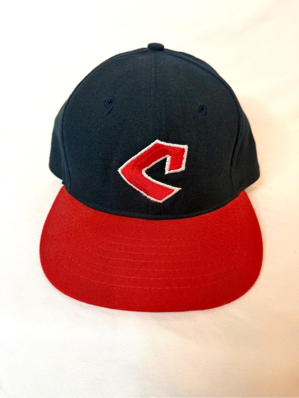 Vintage Cleveland Indians Fitted Roman Brand MLB Old Logo Wool Hat Size 7 1/4